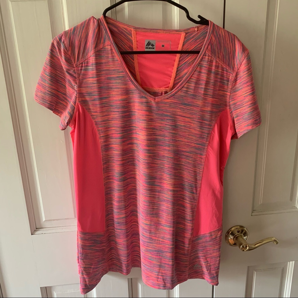 Womens Rbx Pink Space Dye Performance Tee Size M